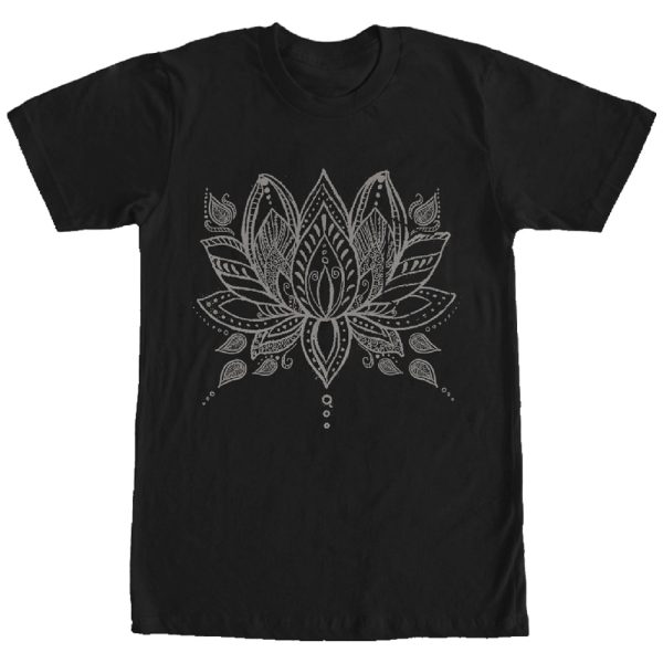 Women_s CHIN UP Henna Lotus Flower Boyfriend Tee