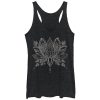 Women_s CHIN UP Henna Lotus Flower Racerback Tank Top