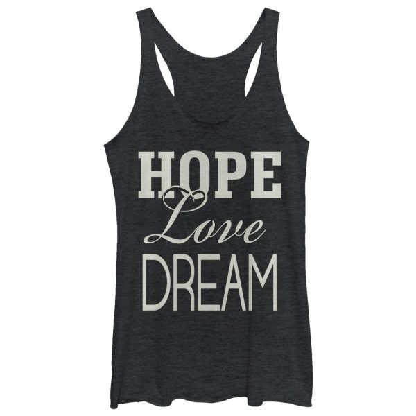 Women_s CHIN UP Hope Love Dream Racerback Tank Top