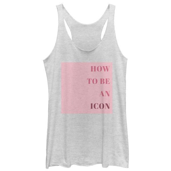 Women_s CHIN UP How To Be An Icon Racerback Tank Top