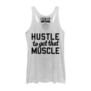 Women_s CHIN UP Hustle to Get Muscle Racerback Tank Top