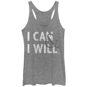 Women_s CHIN UP I Can and I Will Racerback Tank Top