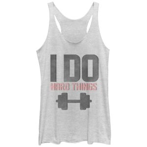 Women_s CHIN UP I Do Hard Things Racerback Tank Top