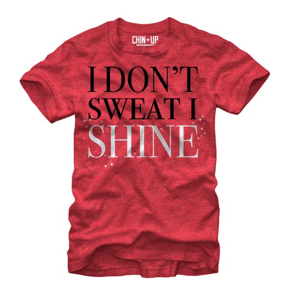 Women_s CHIN UP I Don_t Sweat I Shine Boyfriend Tee