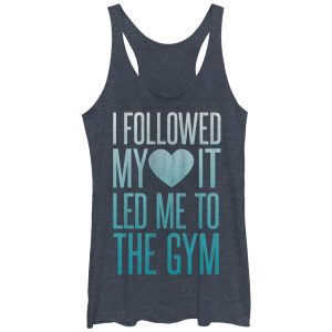 Women_s CHIN UP I Followed My Heart to the Gym Racerback Tank Top