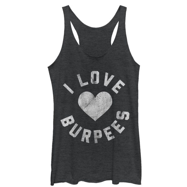 Women_s CHIN UP I Love Burpees Racerback Tank Top