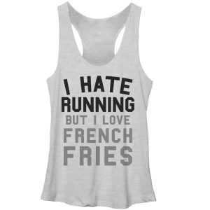 Women_s CHIN UP I Love French Fries Racerback Tank Top