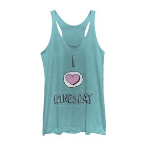 Women_s CHIN UP I Love Winesday Racerback Tank Top