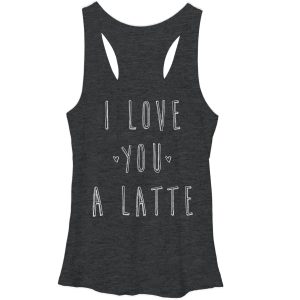 Women_s CHIN UP I Love You a Latte Racerback Tank Top