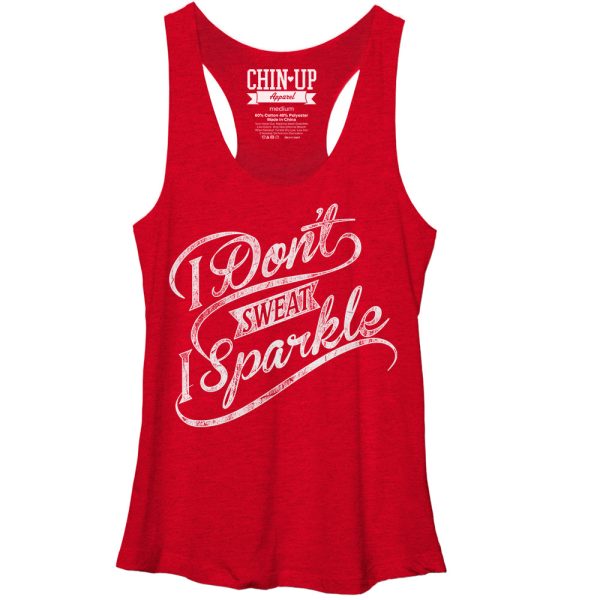 Women_s CHIN UP I Sparkle Racerback Tank Top