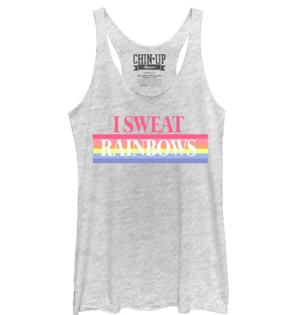 Women_s CHIN UP I Sweat Rainbows Racerback Tank Top