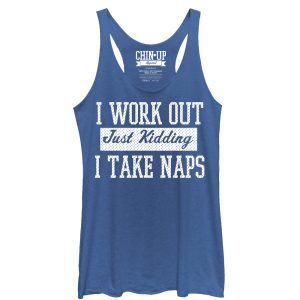 Women_s CHIN UP I Take Naps Racerback Tank Top