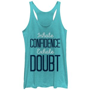 Women_s CHIN UP Inhale Confidence Exhale Doubt Racerback Tank Top