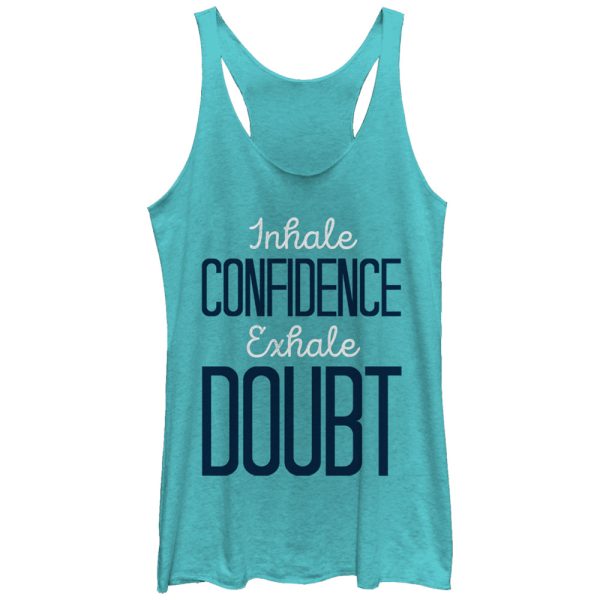 Women_s CHIN UP Inhale Confidence Exhale Doubt Racerback Tank Top