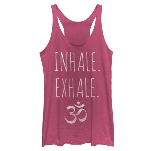 Women_s CHIN UP Inhale Exhale Yoga Racerback Tank Top