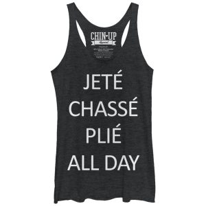 Women_s CHIN UP Jete Chasse Plie All Day Racerback Tank Top