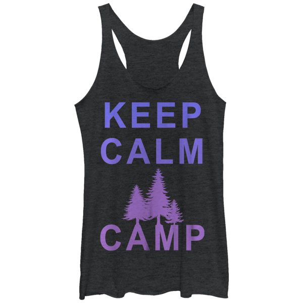 Women_s CHIN UP Keep Calm Camp Racerback Tank Top