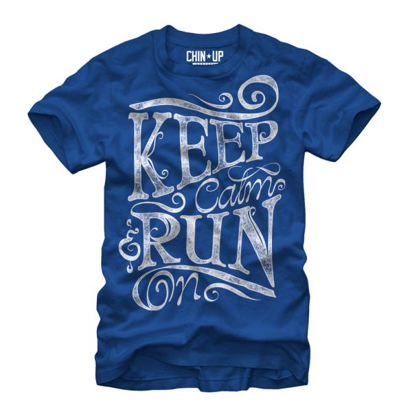 Women_s CHIN UP Keep Calm and Run Boyfriend Tee