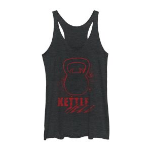 Women_s CHIN UP Kettlebell Hell Racerback Tank Top