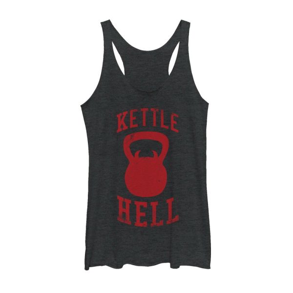 Women_s CHIN UP Kettlehell Horns Racerback Tank Top