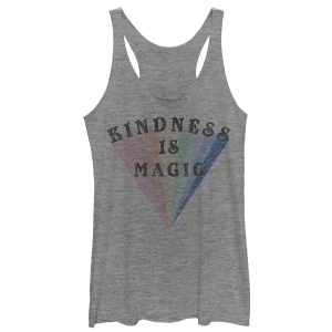 Women_s CHIN UP Kindness is Magic Rainbow Racerback Tank Top