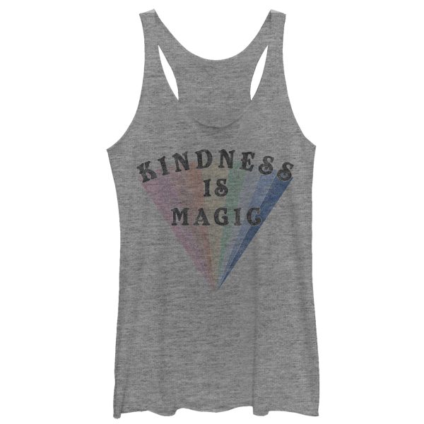 Women_s CHIN UP Kindness is Magic Rainbow Racerback Tank Top