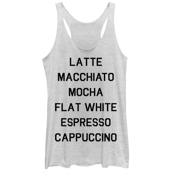 Women_s CHIN UP Latte Macchiato Mocha Coffee Racerback Tank Top