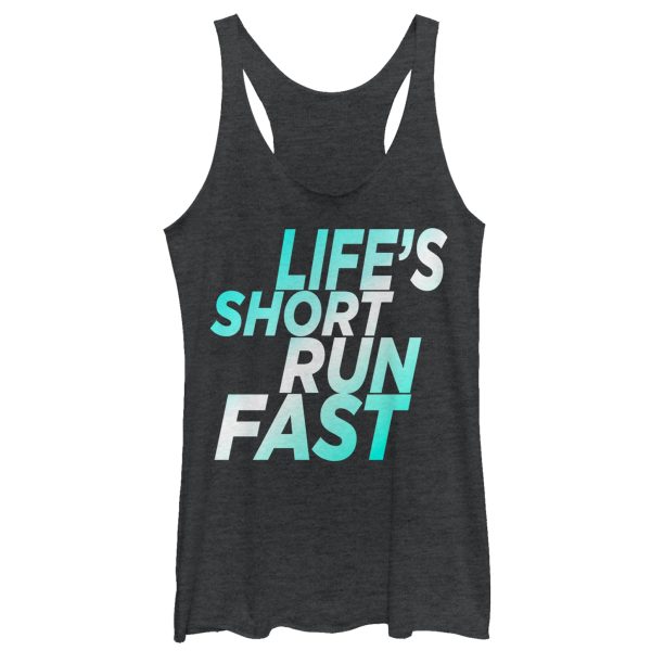 Women_s CHIN UP Life_s Short Run Fast Racerback Tank Top