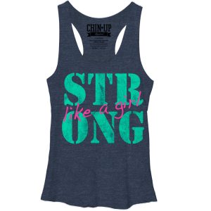 Women_s CHIN UP Like a Girl Racerback Tank Top