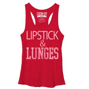 Women_s CHIN UP Lipstick Racerback Tank Top