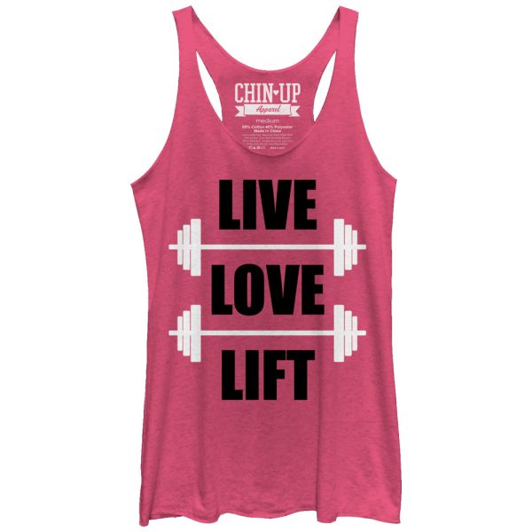 Women_s CHIN UP Live Love Lift Racerback Tank Top