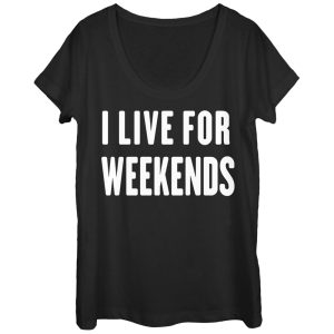 Women_s CHIN UP Live for Weekends Scoop Neck