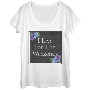 Women_s CHIN UP Live for the Weekends Scoop Neck