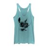 Women_s CHIN UP Llama Mustache Racerback Tank Top