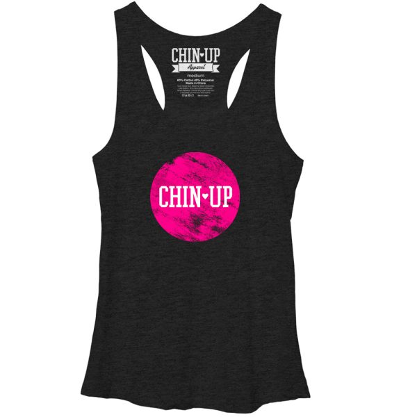 Women_s CHIN UP Logo Circle Racerback Tank Top