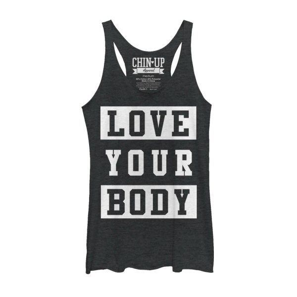 Women_s CHIN UP Love Your Body Racerback Tank Top