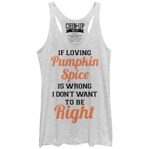 Women_s CHIN UP Loving Pumpkin Spice Racerback Tank Top