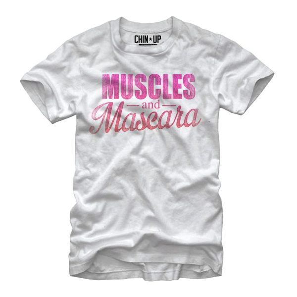 Women_s CHIN UP Mascara and Muscles Boyfriend Tee