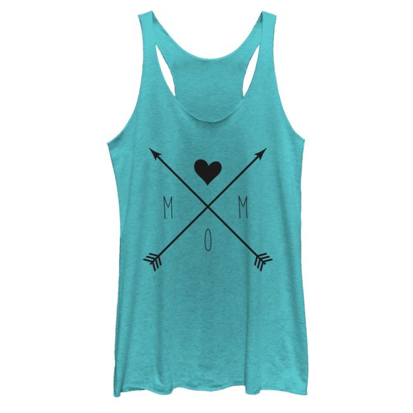 Women_s CHIN UP Mom Crossed Arrows Racerback Tank Top