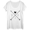 Women_s CHIN UP Mom Crossed Arrows Scoop Neck