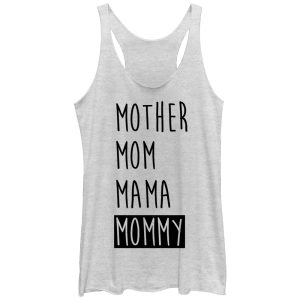 Women_s CHIN UP Mom Mama Mommy Racerback Tank Top