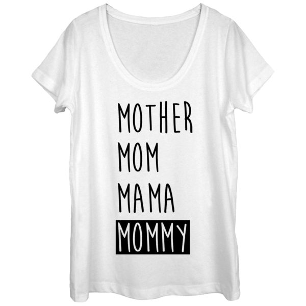 Women_s CHIN UP Mom Mama Mommy Scoop Neck