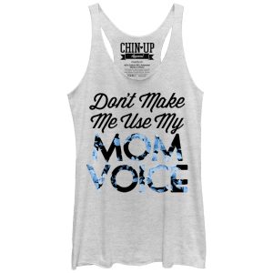 Women_s CHIN UP Mom Voice Racerback Tank Top