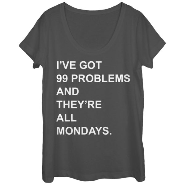 Women_s CHIN UP Monday 99 Problems Scoop Neck