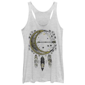 Women_s CHIN UP Moon Dreamcatcher Racerback Tank Top