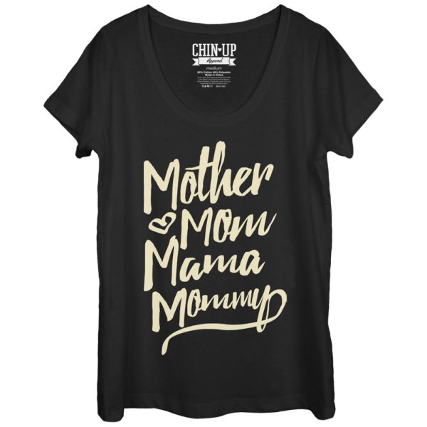 Women_s CHIN UP Mother Mom Mama Mommy Scoop Neck