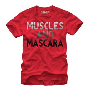 Women_s CHIN UP Muscles and Mascara Boyfriend Tee