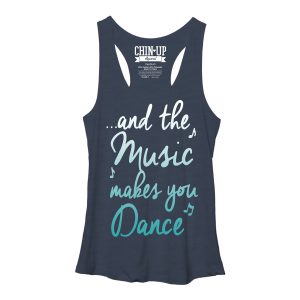 Women_s CHIN UP Music Makes You Dance Racerback Tank Top