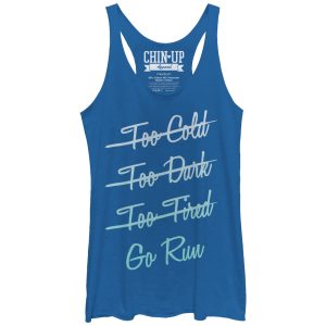 Women_s CHIN UP No Excuses Go Run Racerback Tank Top