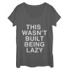 Women_s CHIN UP Not Built Being Lazy Scoop Neck